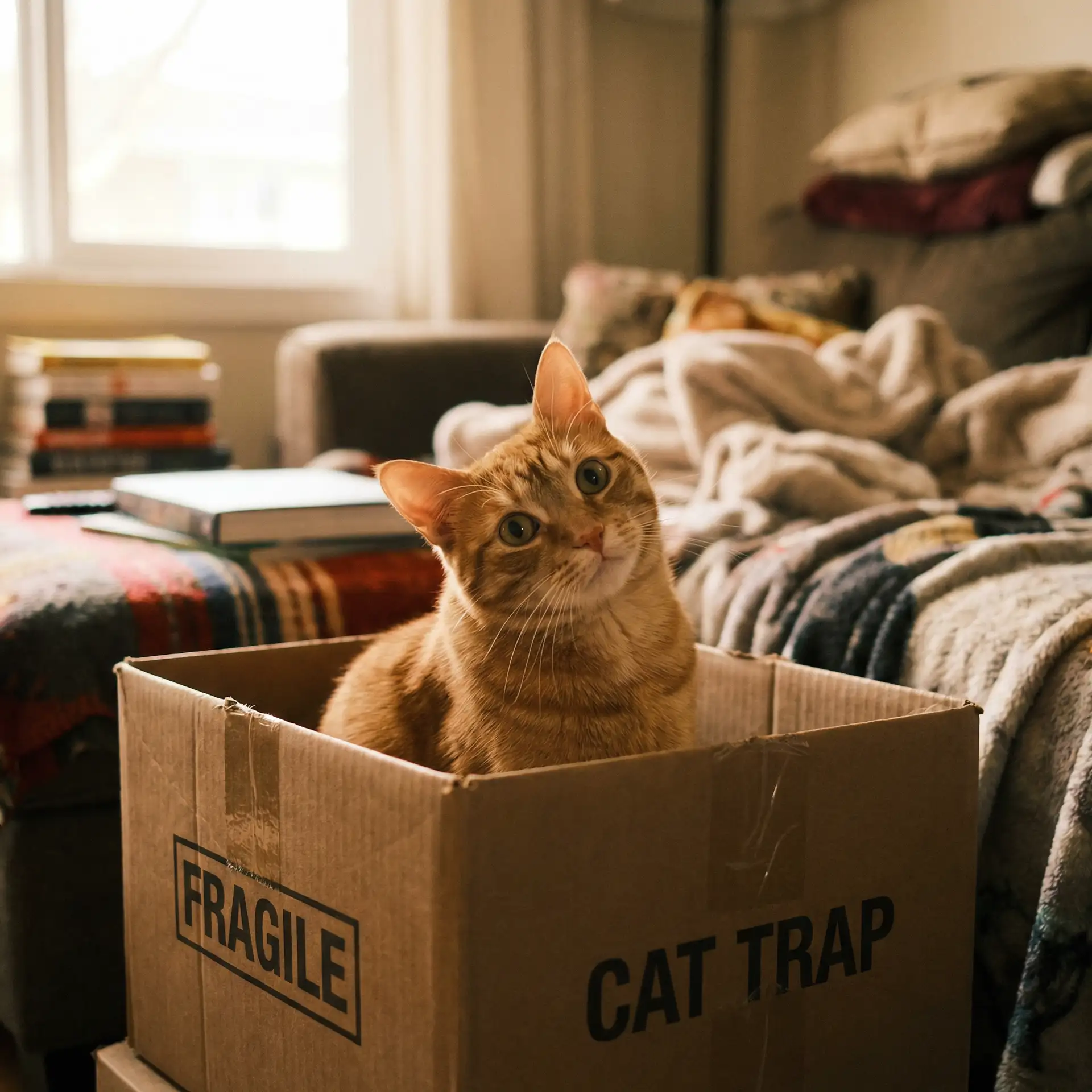 橘猫躲在纸箱里 - 久章草在线视频播放国产