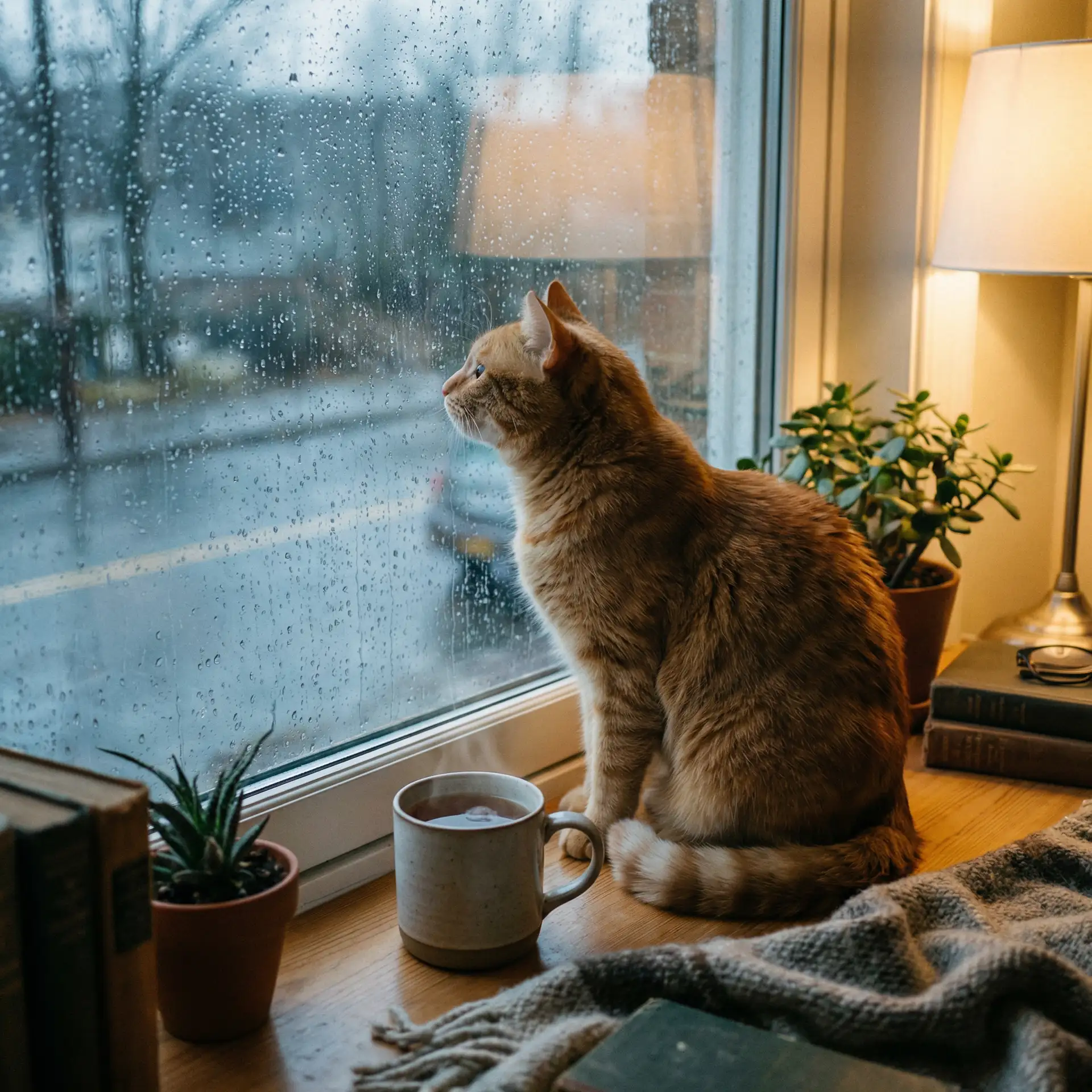猫咪望着窗外的雨 - 久章草在线视频播放国产
